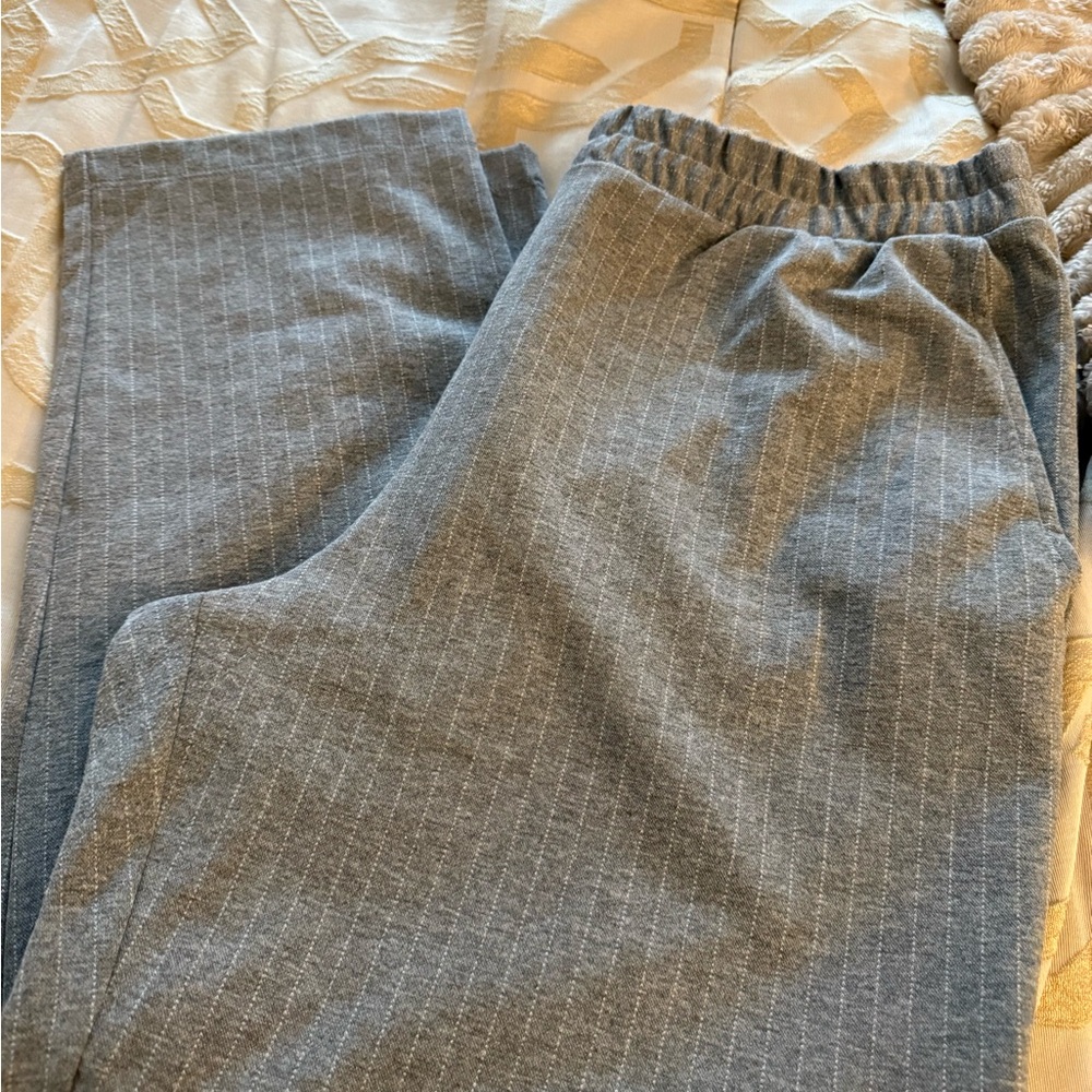 a new day Gray Pinstripe Women's Trousers